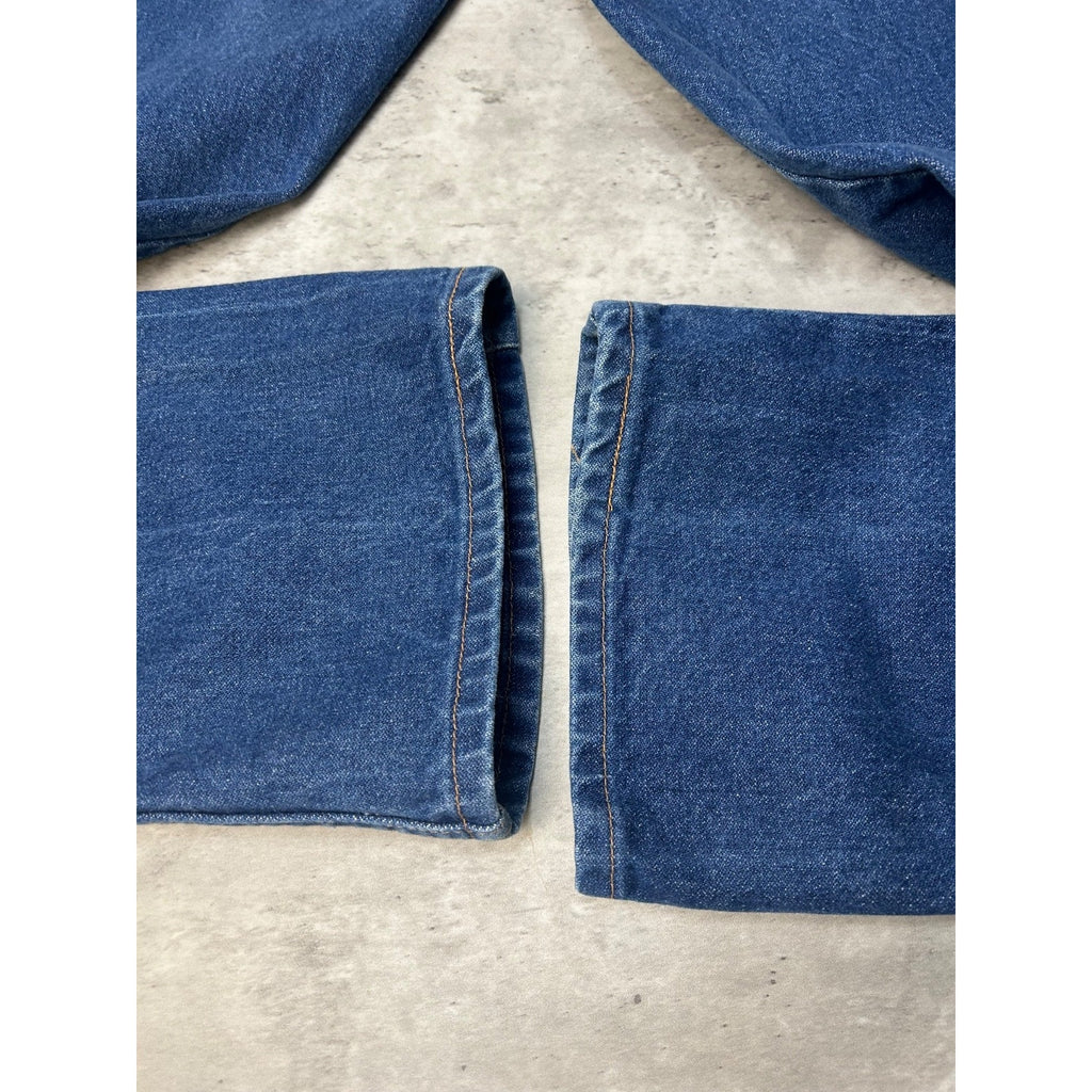 Vintage 80s Wrangler Western Style Dark Wash Denim Pants Size 32