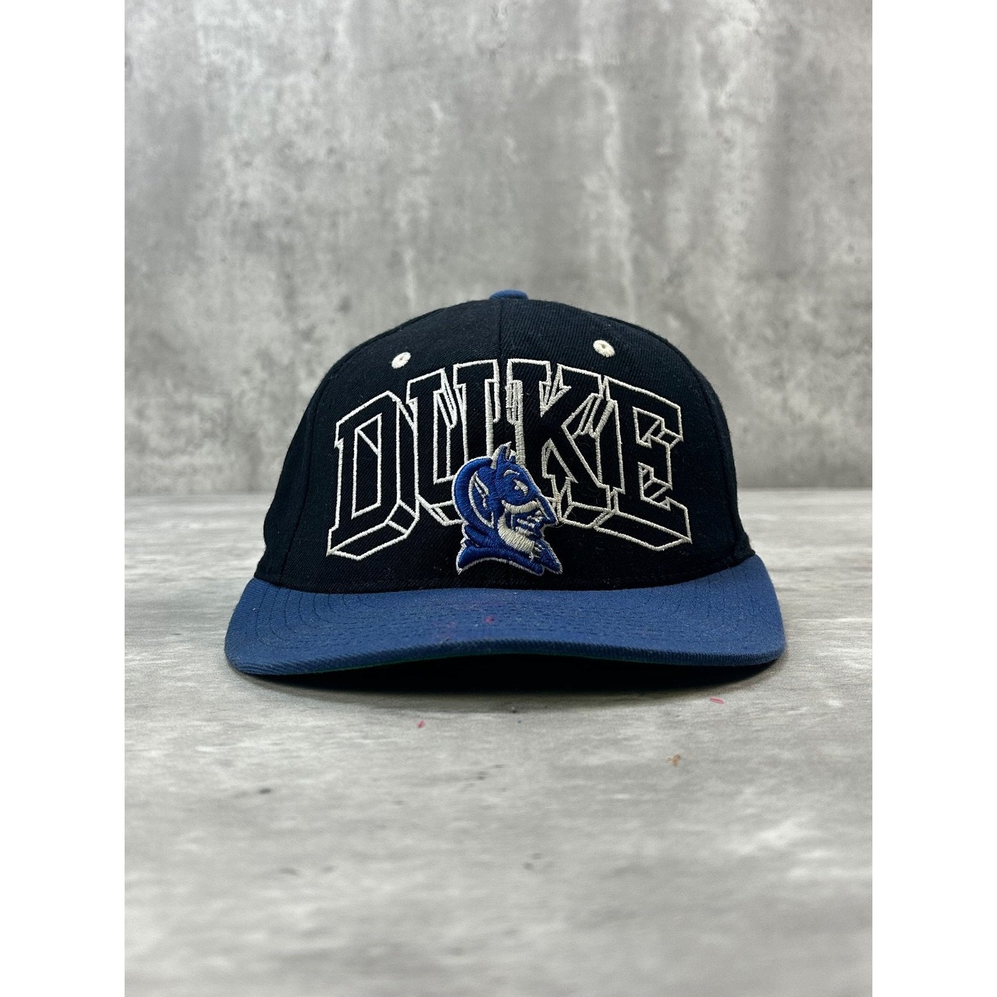 Vintage Duke Blue Devils NCAA Embroidered Spellout Logo Snapback Hat OSFA