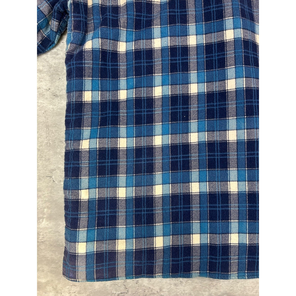 Vintage 90s Quilted Lined Plaid Double Pocket Jacket Size Large