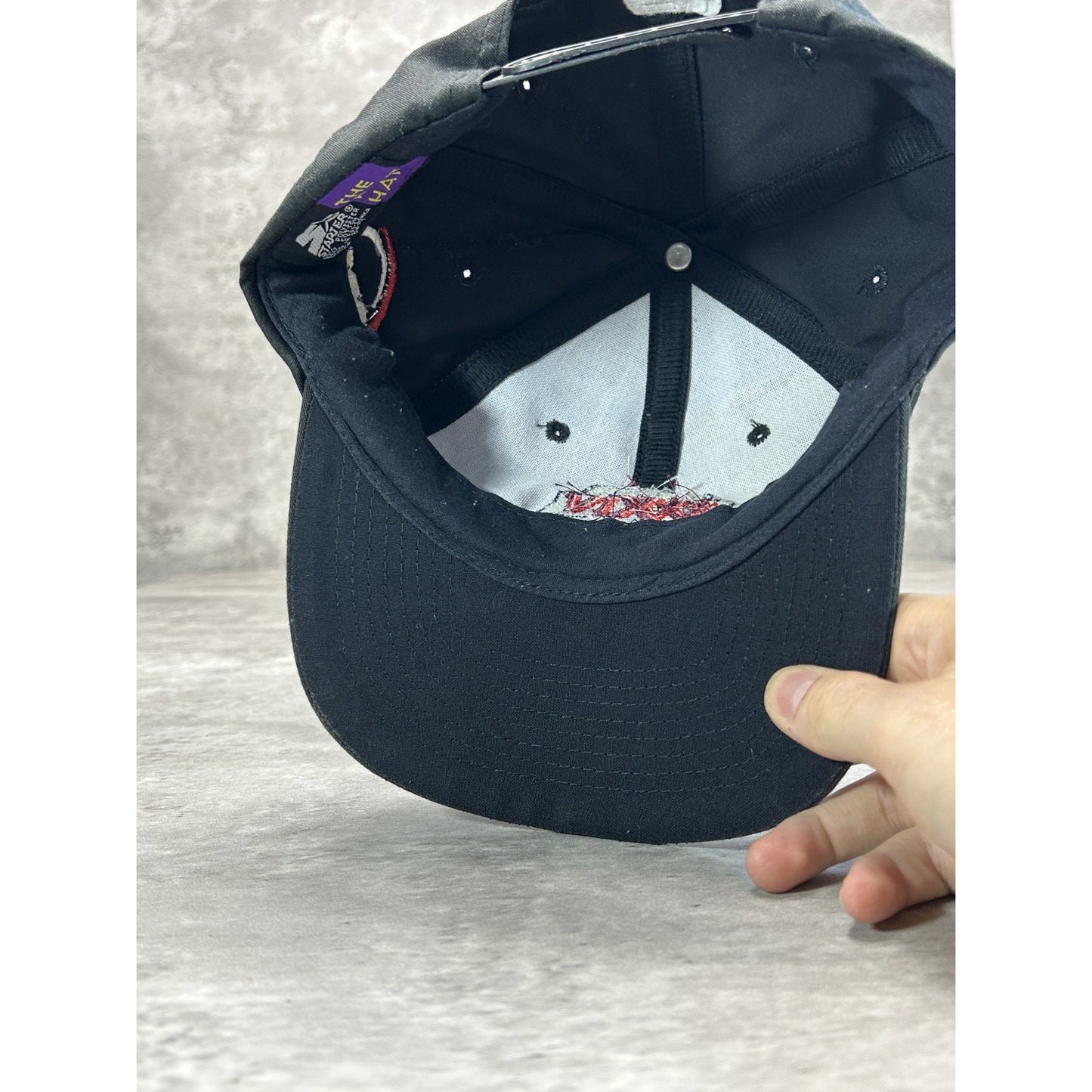 Vintage 2000 NFL Super Bowl Embroidered Logo Starter Snapback Hat OSFA Black