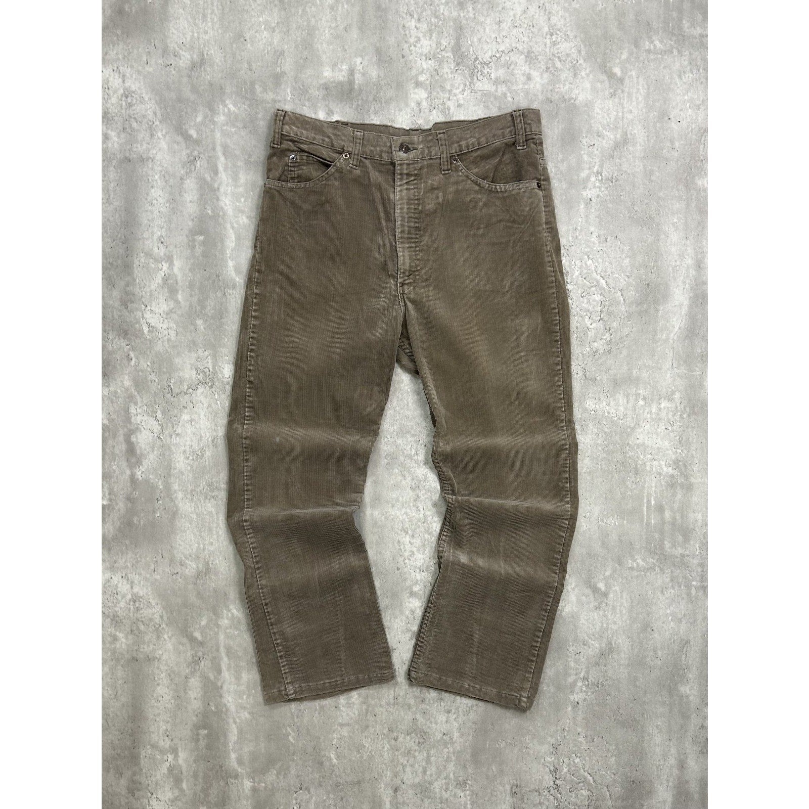 Vintage 80s/90s Levis White Tab Corduroy Pants Size 35 Brown