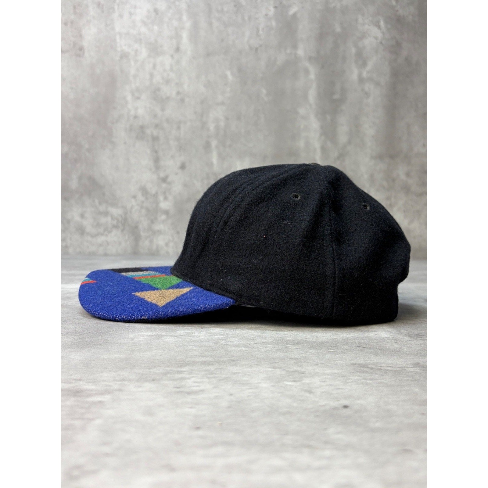 Vintage Pendleton Embroidered Spellout Aztec Brim Western Strapback Hat OSFA
