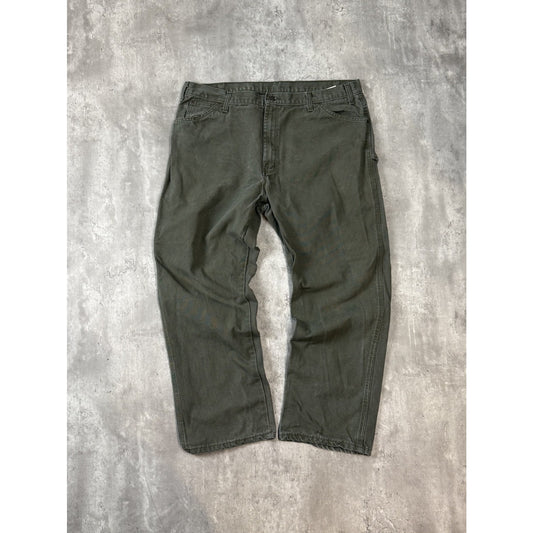 Vintage Dickies Canvas Workwear Carpenter Pants Size 39 Green