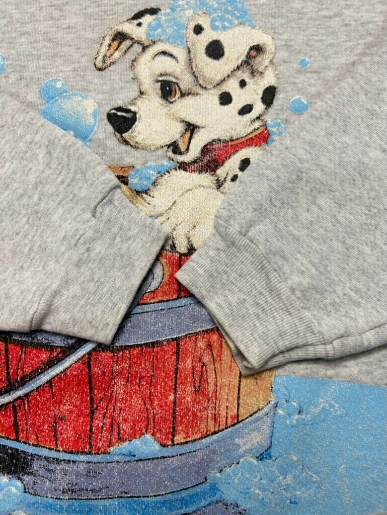 Vtg 90s Disney 101 Dalmatians Cartoon Graphic Movie Promo Sweatshirt Sz Large