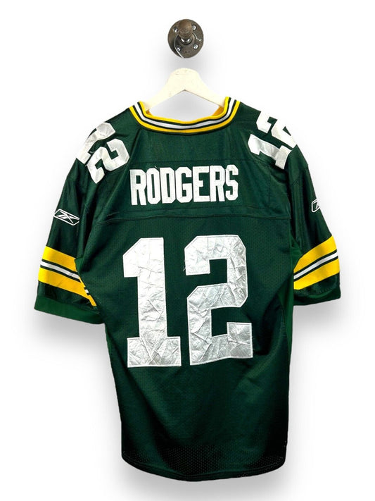 Vintage Aaron Rodgers #12 Green Bay Packers NFL Stitched Reebok Jersey Sz 48 L