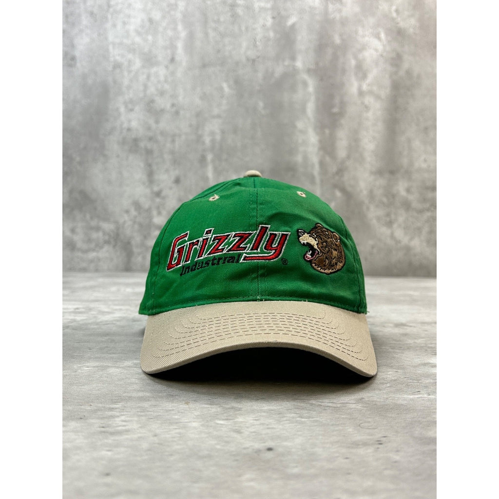 Vintage 90s Grizzly Industrial Embroidered Spellout Snapback Hat OSFA