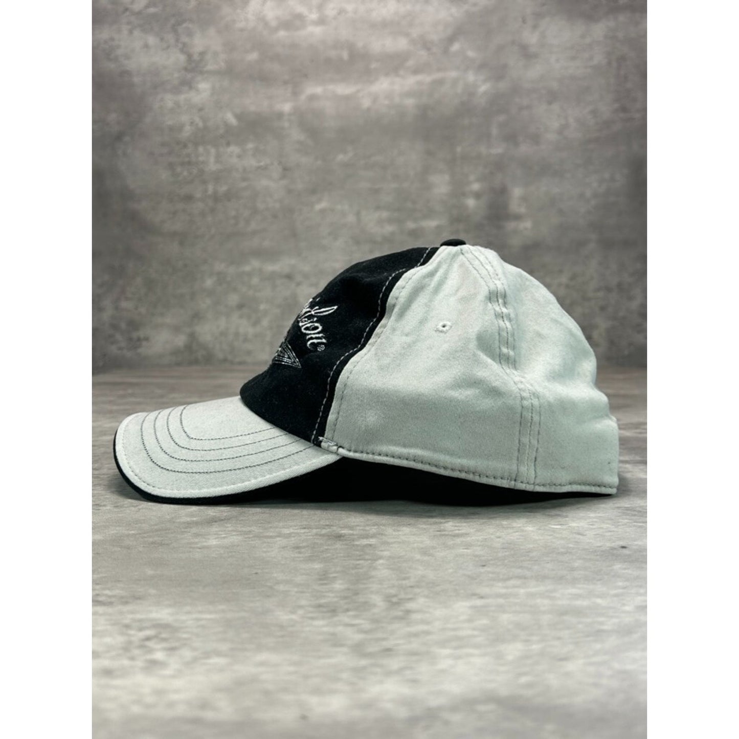 Vintage Y2K Harley Davidson Embroidered Spellout Fitted Hat OSFA