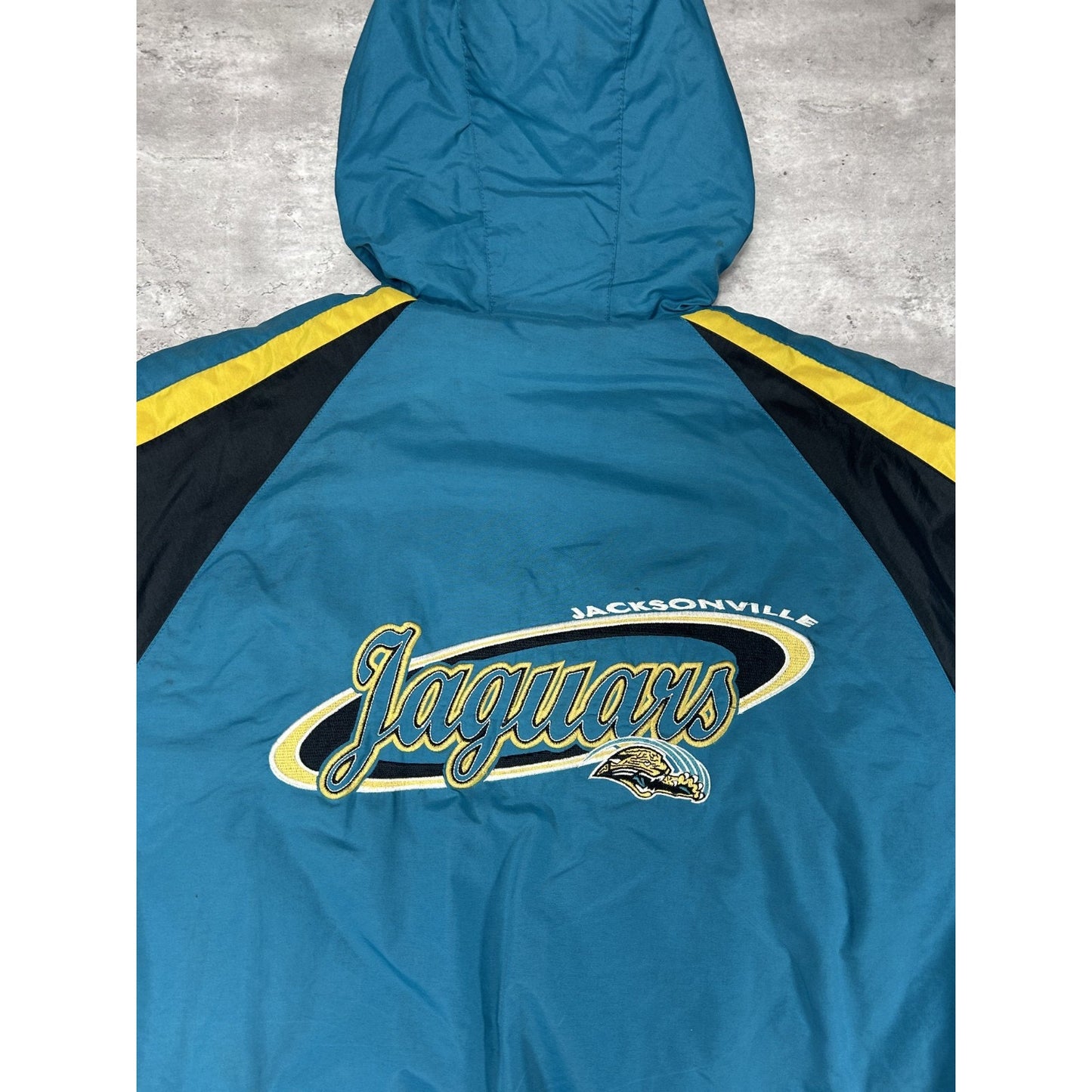 Vintage Jacksonville Jaguars NFL Embroidered Insulated Hooded Jacket Size XL