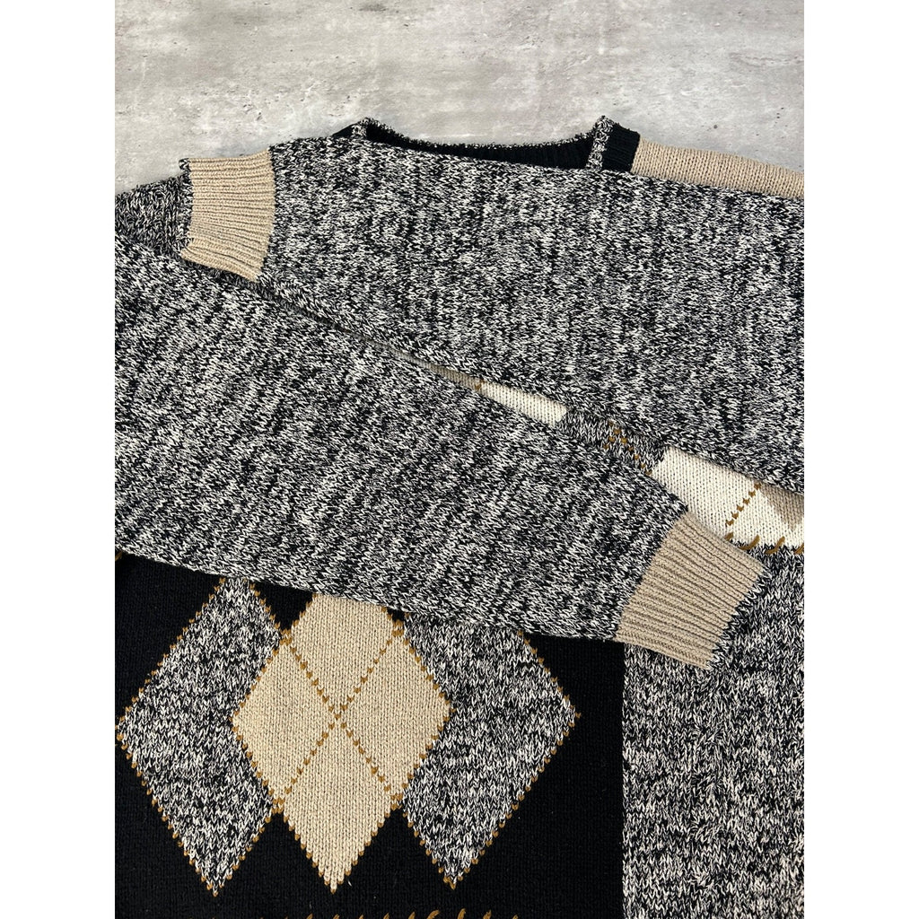 Vintage Croft & Barrow Abstract Print Pullover Knit Sweater Size Medium