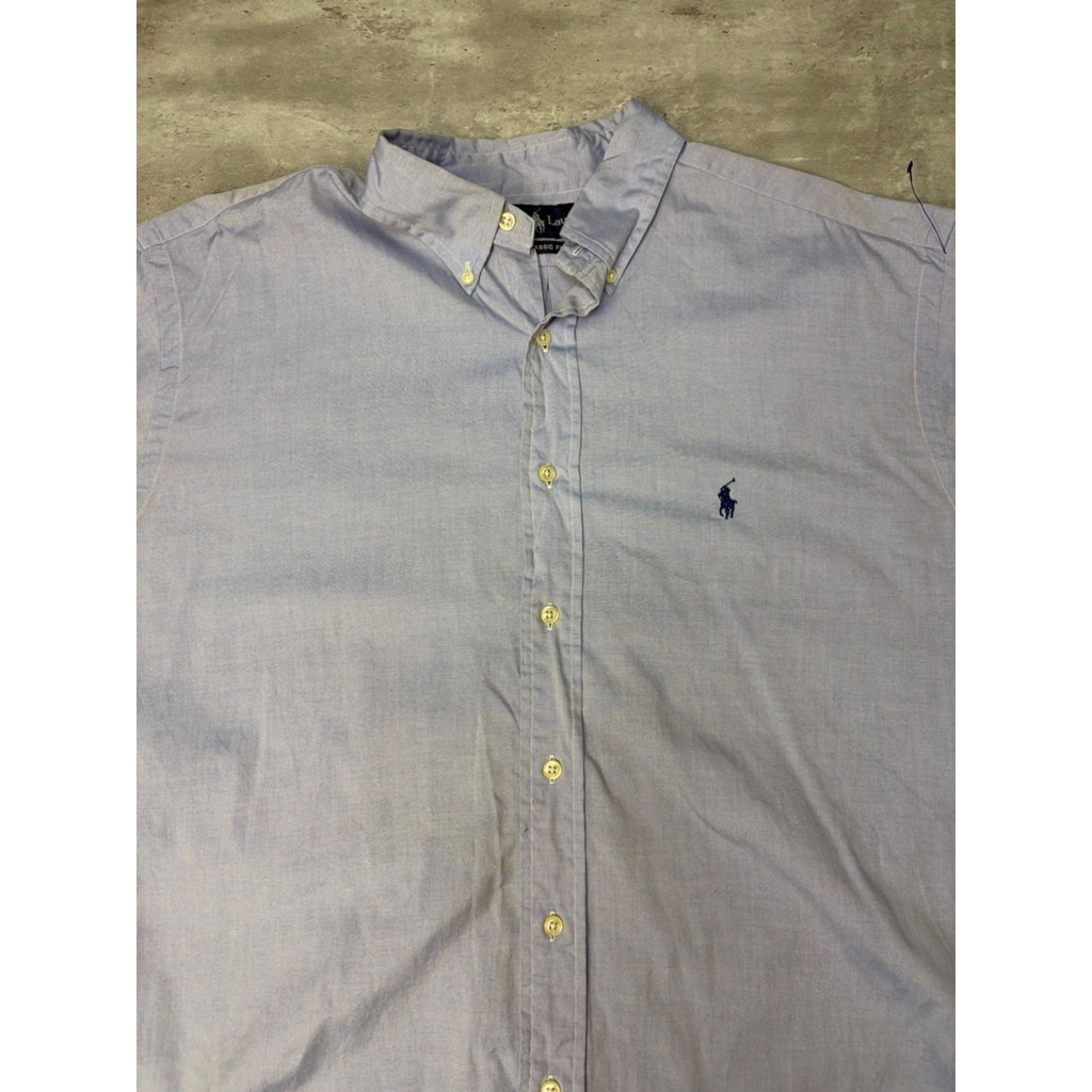 Vintage Polo Ralph Lauren Embroidered Pony Long Sleeve Button Up Shirt Size 2XL