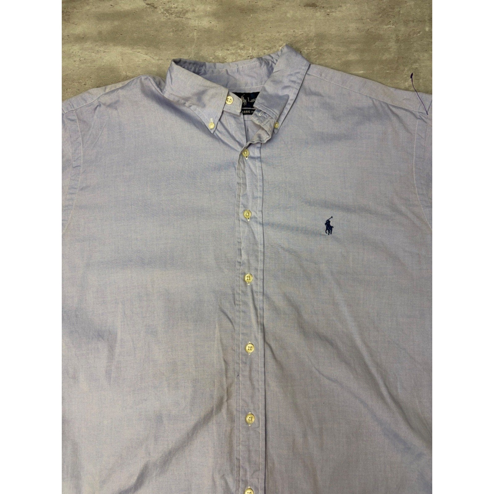 Vintage Polo Ralph Lauren Embroidered Pony Long Sleeve Button Up Shirt Size 2XL