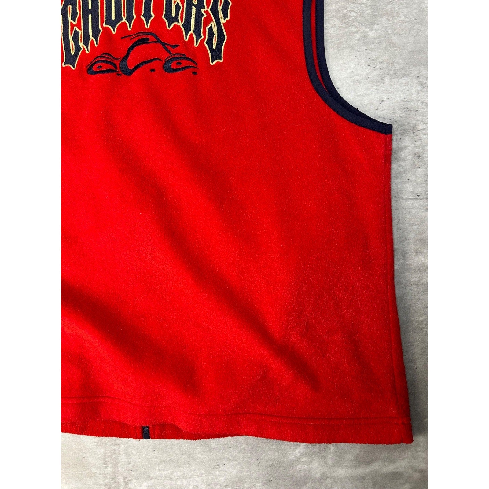 Vintage Orange County Choppers Embroidered Logo Fleece Sweatshirt Vest Sz Large