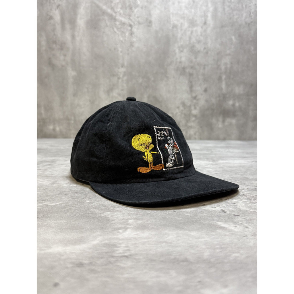 Vintage 1997 Looney Tunes Embroidered Cartoon Character Snapback Hat OSFA