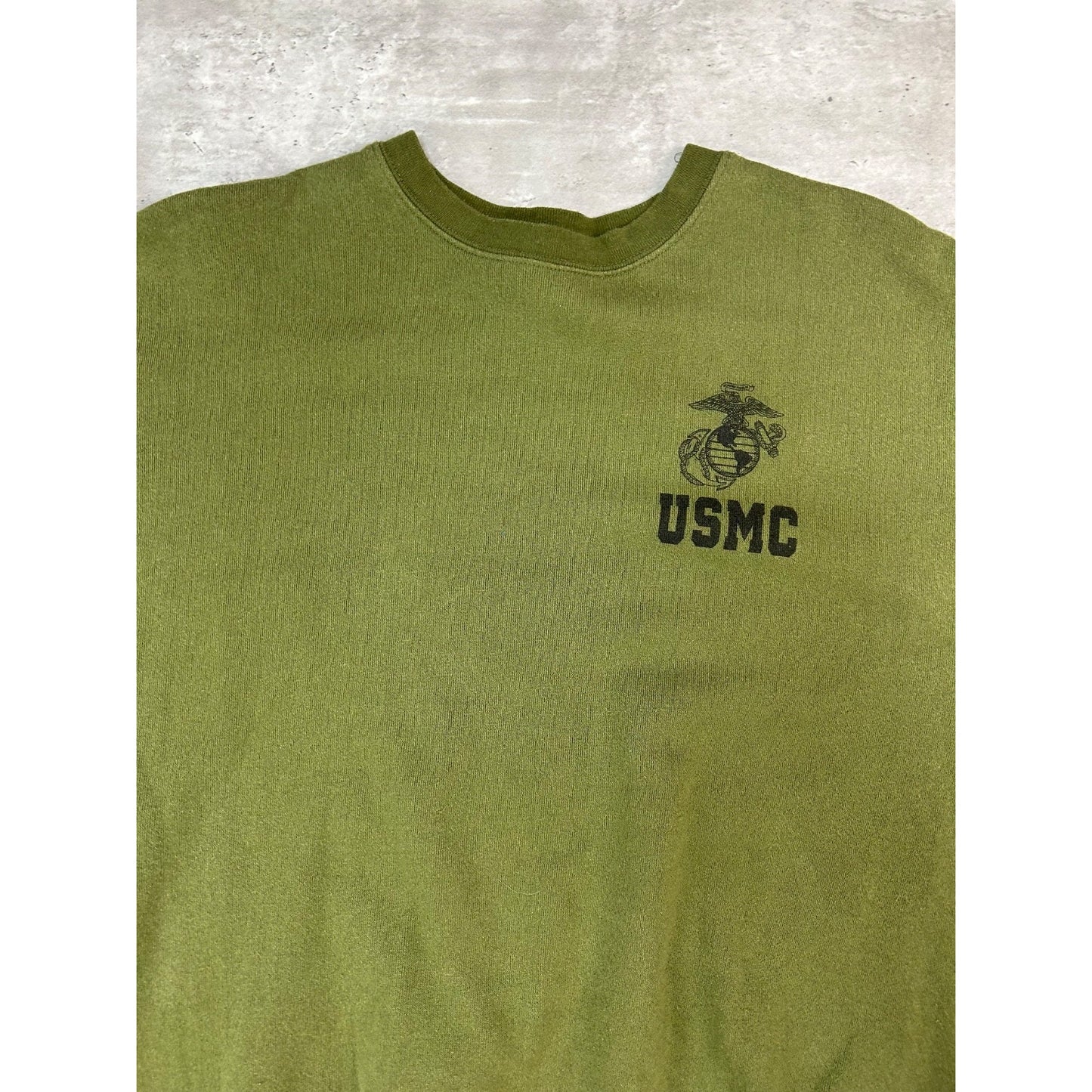 Vintage 90s US Military USMC Graphic Crest Graphic Crewneck Sweatshirt Sz Large