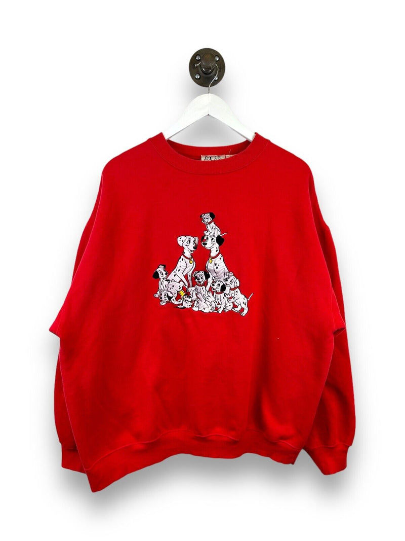 Vintage Disney 101 Dalmatians Embroidered Dogs Movie Promo Sweatshirt Size 2XL