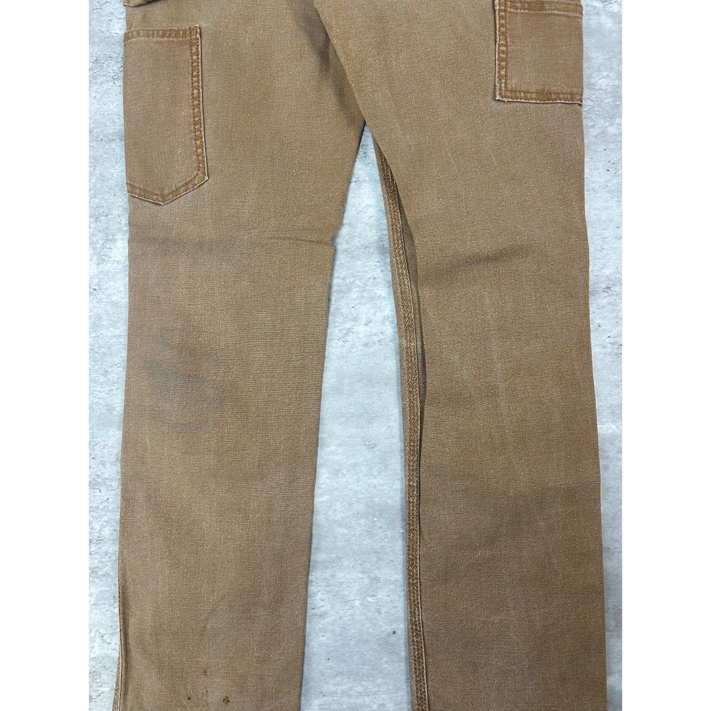 Carhartt Womens Slim Fit Canvas Workwear Double Knee Carpenter Pants Sz 30 Beige