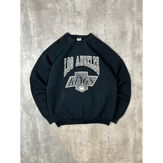 Vintage 90s Los Angeles Kings NHL Graphic Spellout Logo Sweatshirt Size XL