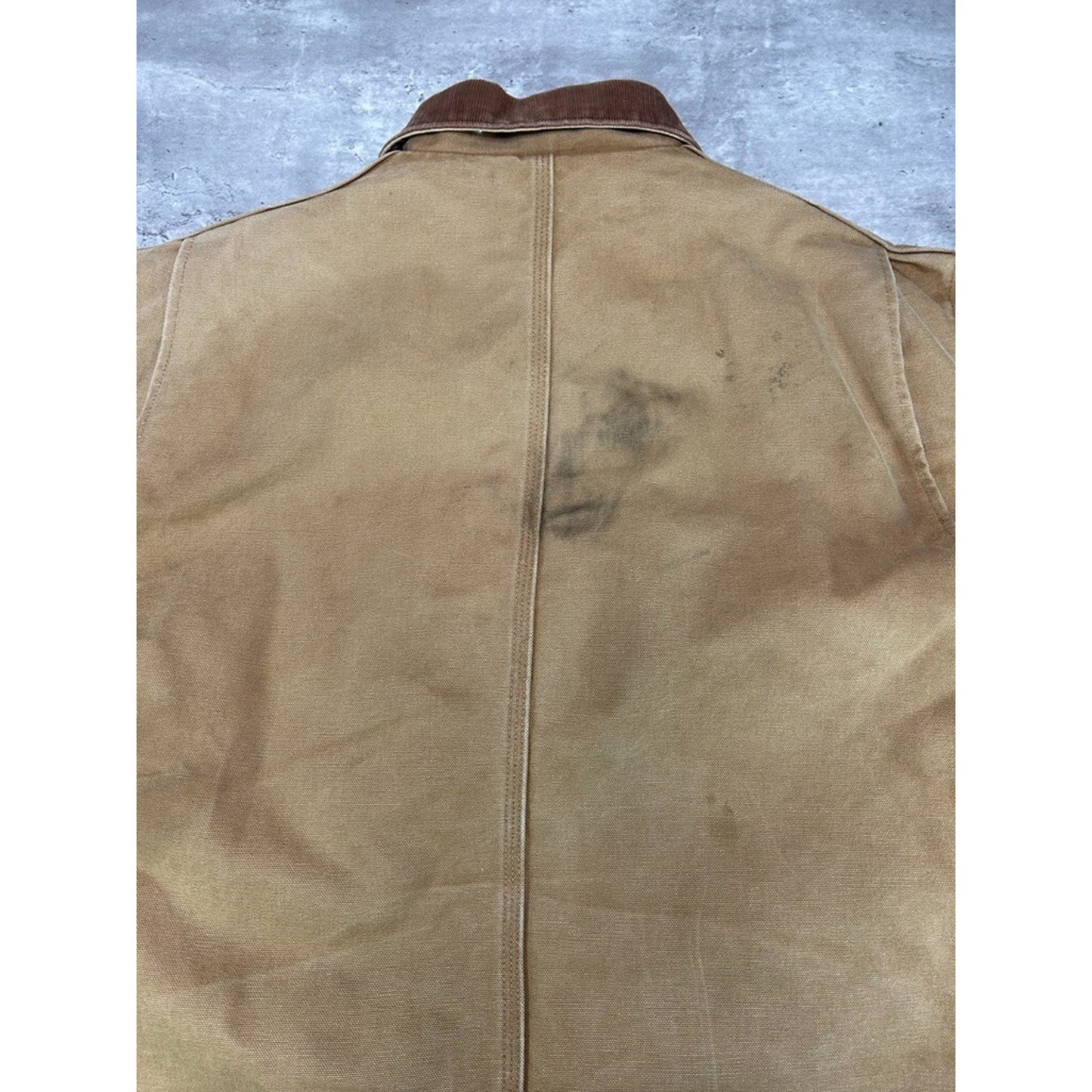 Vintage Carhartt Insulated Canvas Workwear Arctic Jacket Size XL Beige