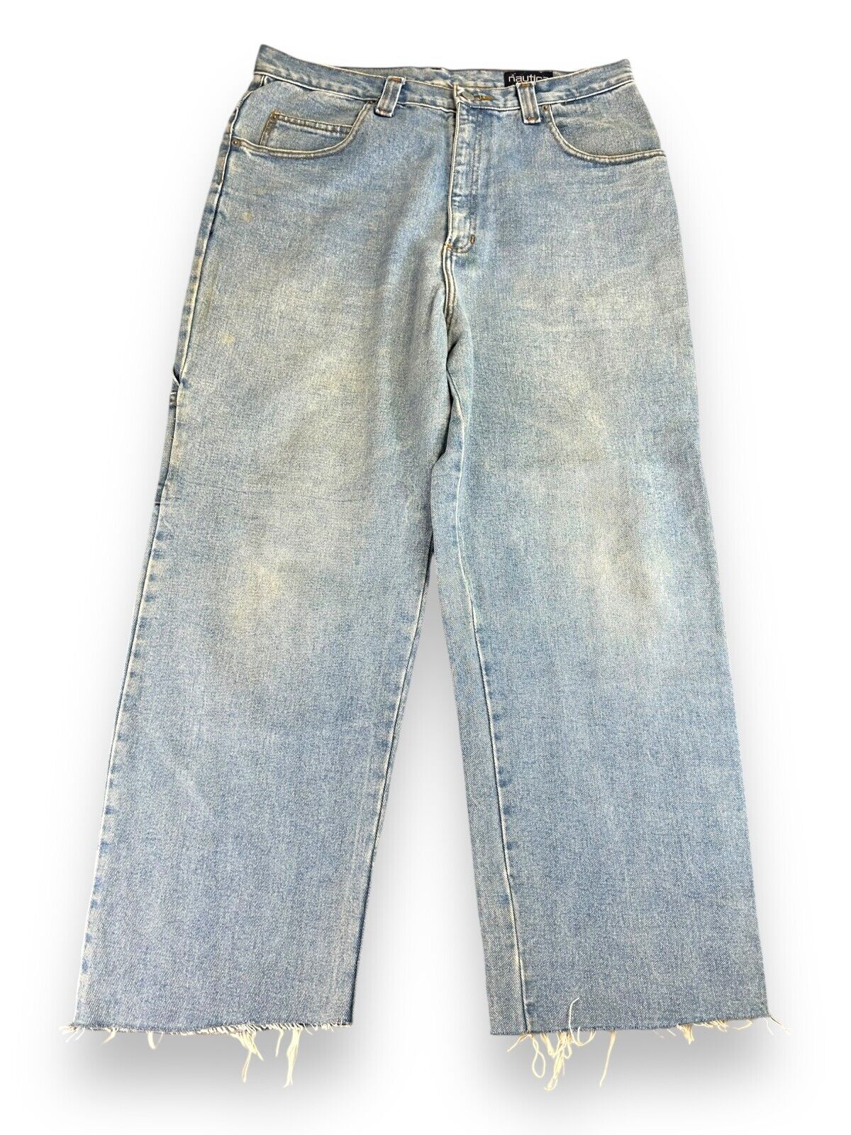 Vintage Nautica Jeans Light Wash Denim Carpenter Pants Size 35W Blue