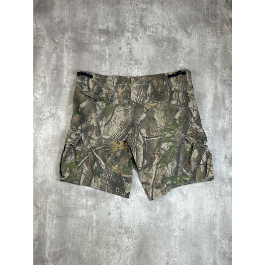 Vintage Red Head Realtree Hardwoods Camo Hunting Cargo Shorts Size XL