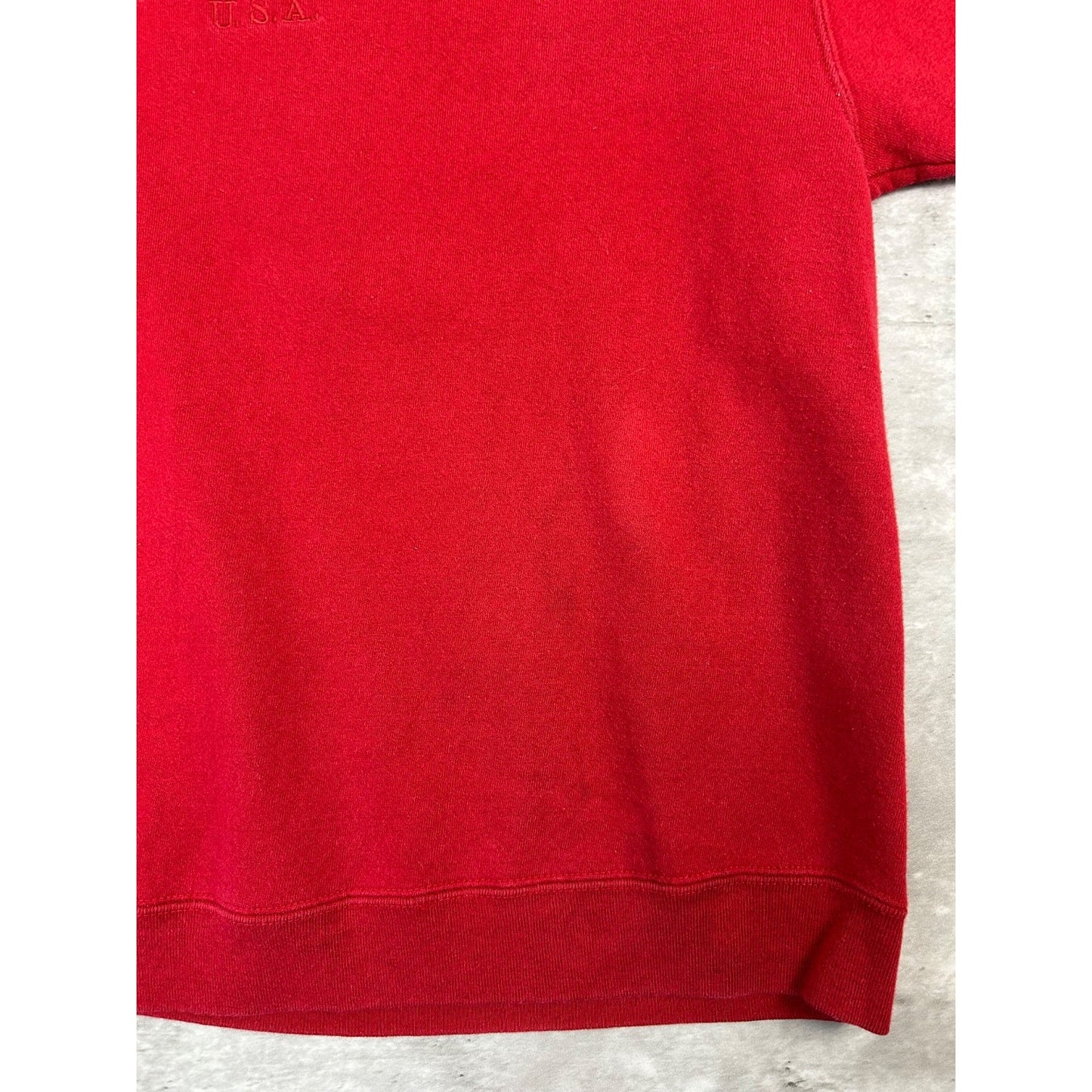 Vintage 90s Guess Jeans Embroidered Spellout Tonal Sweatshirt Size Medium