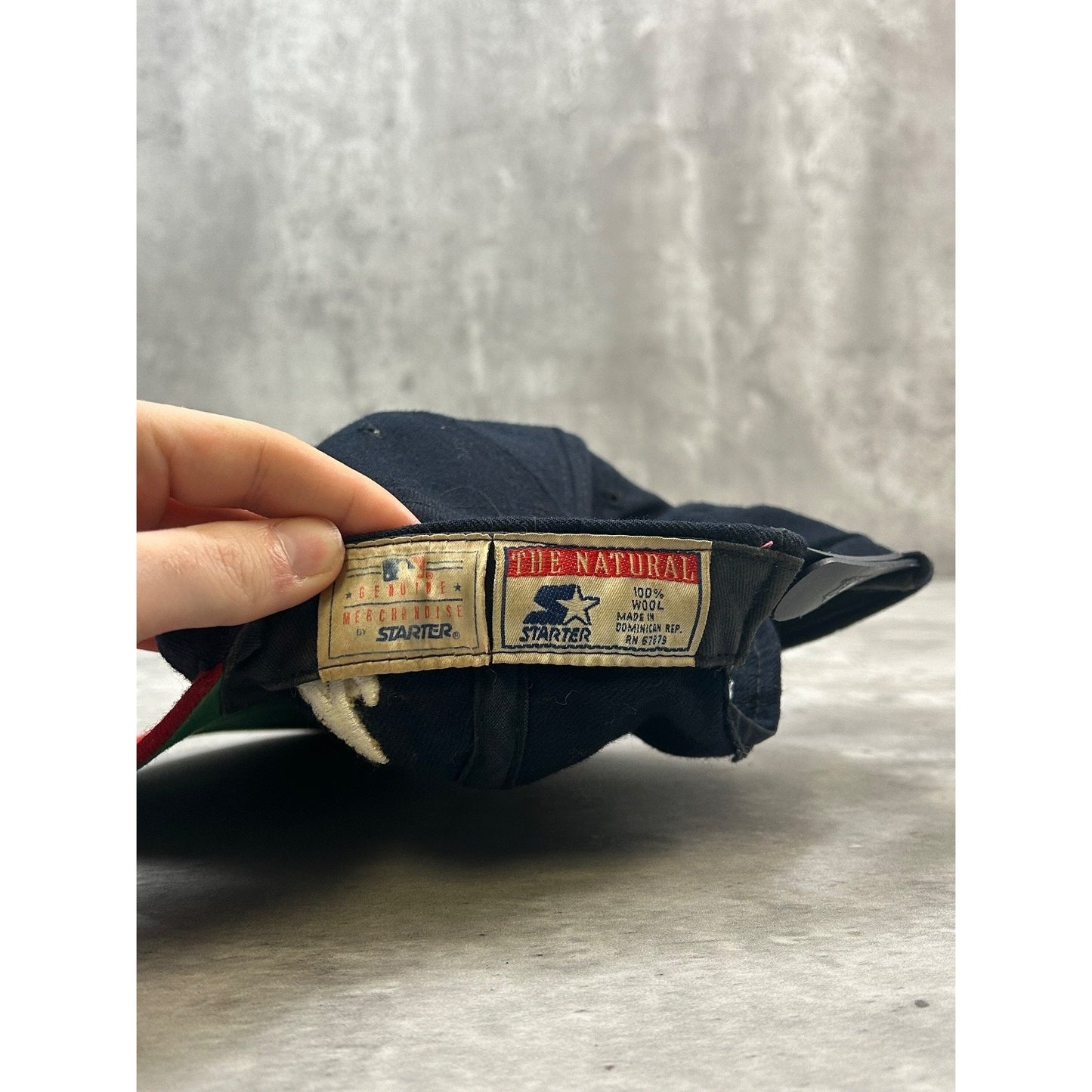 Vintage 90s Atlanta Braves MLB Starter Tailsweep Wool Snapback Hat OSFA