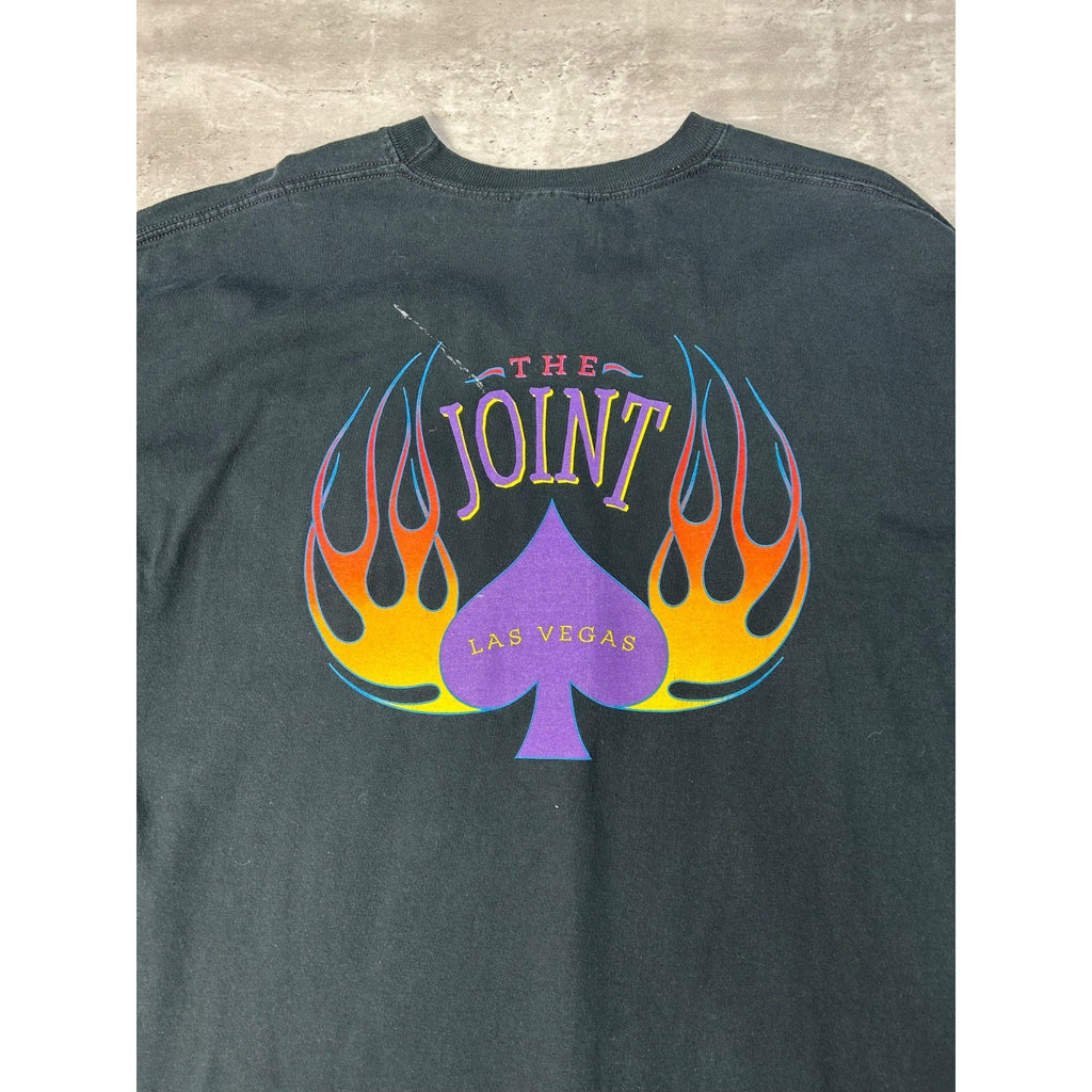 Vintage Hard Rock Cafe Las Vegas Flame Print Long Sleeve T-Shirt Size XL