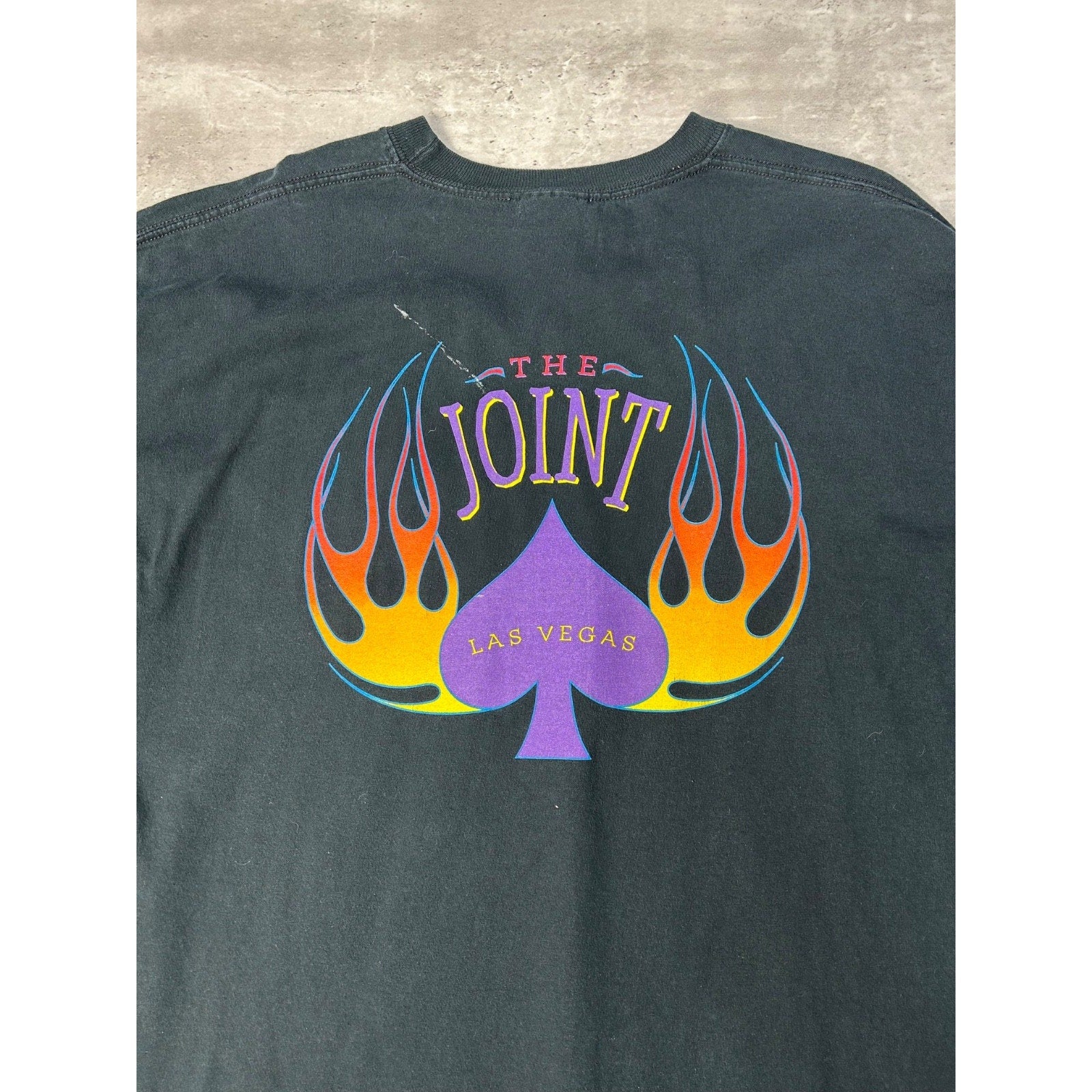 Vintage Hard Rock Cafe Las Vegas Flame Print Long Sleeve T-Shirt Size XL