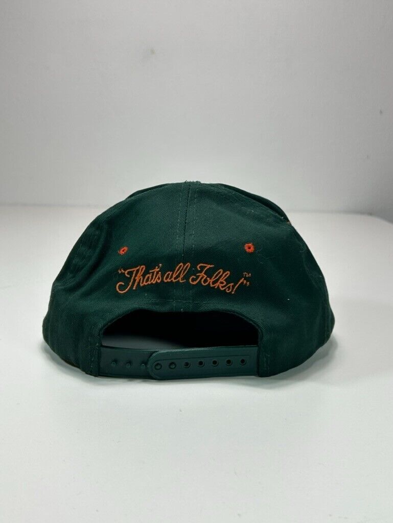 Vintage 90s Miami Hurricanes NCAA Looney Tunes Bugs Bunny Snapback Hat OSFA