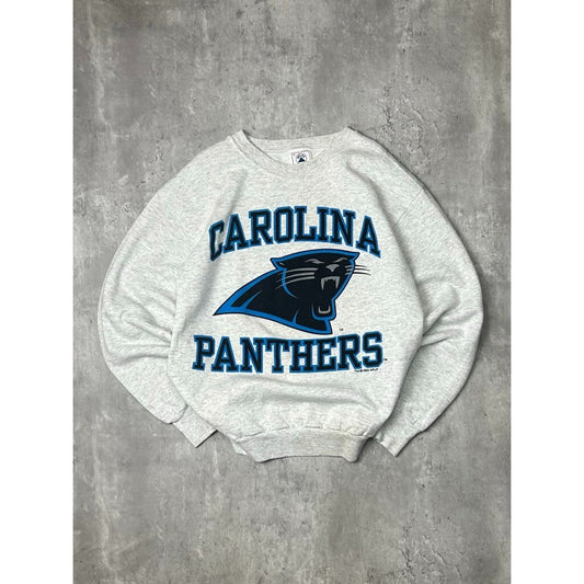 Vintage 90s Carolina Panthers NFL Big Graphic Spellout Sweatshirt Size Large