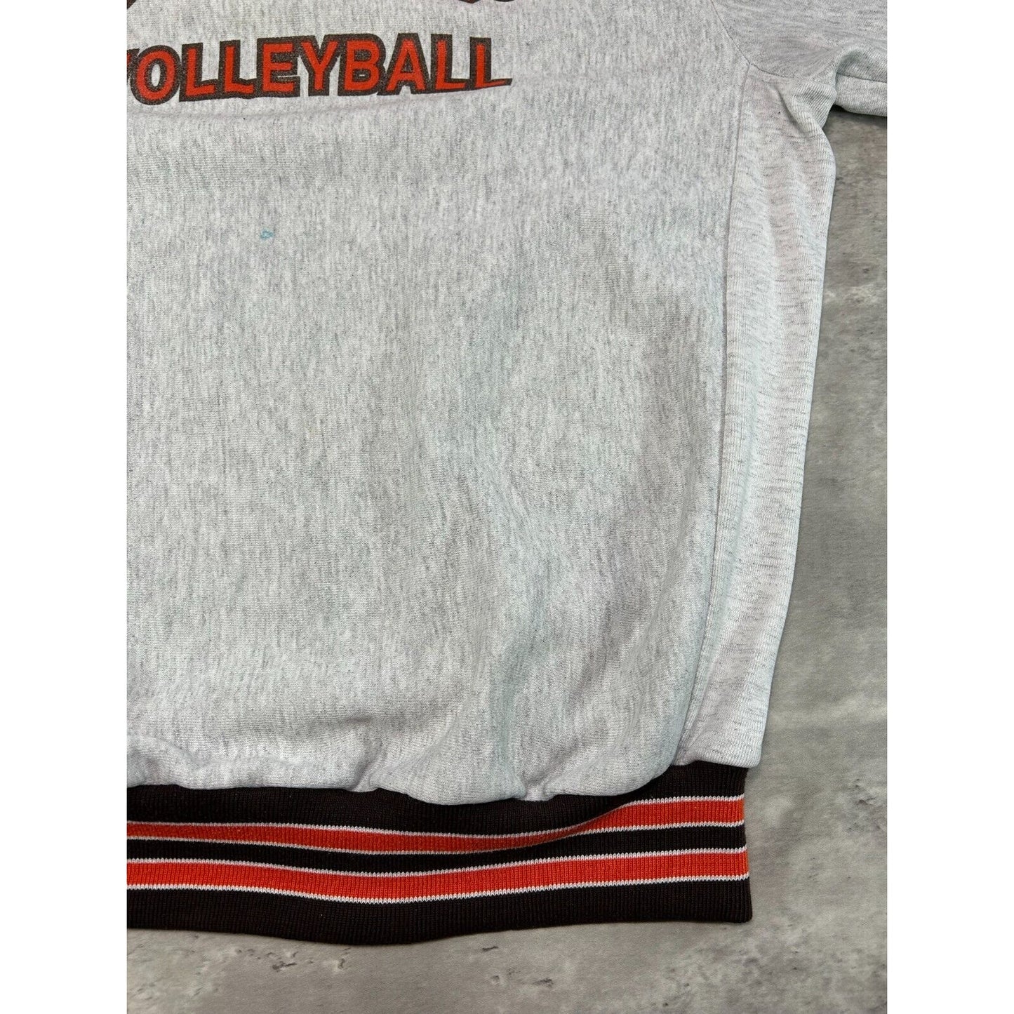 Vintage 90s Northrop Volleyball Graphic Spellout Sweatshirt Size XL Gray