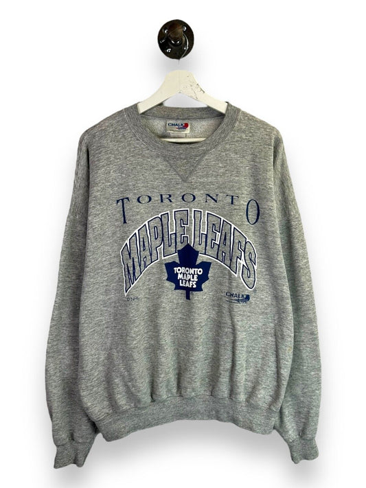 Vintage 90s Toronto Maple Leafs NHL Graphic Spell Out Hockey Sweatshirt Sz XL