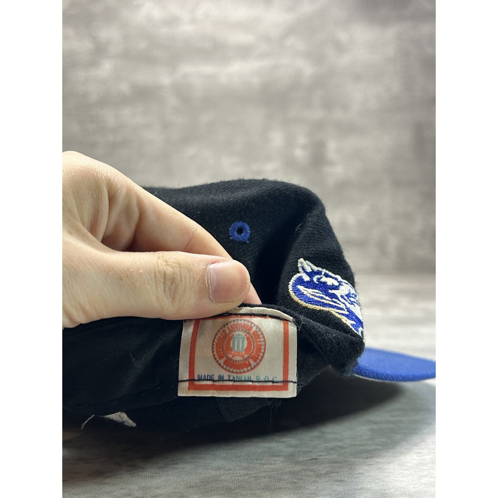 Vintage 90s Duke Blue Devils NCAA Embroidered Logo Fitted Hat Size 7