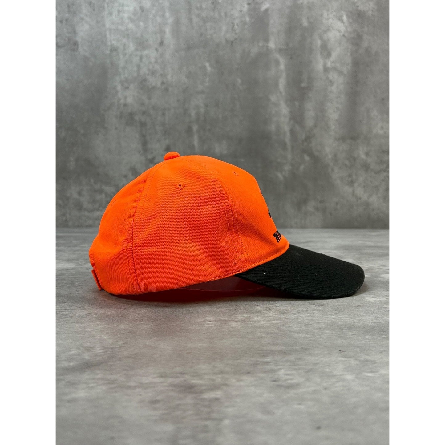 Vintage 90s Winchester Embroidered Spellout Strapback Hat OSFA Orange