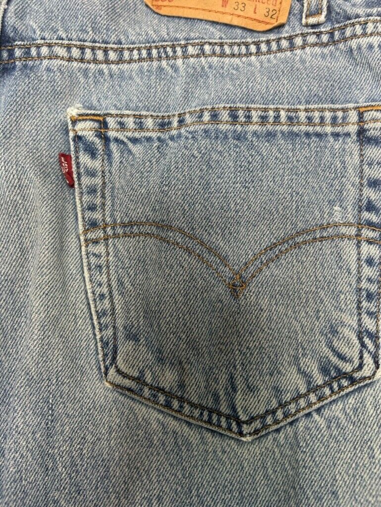 Vintage 90s Levis 550 Red Tab Light Wash Denim Pants Size 30 Made In USA