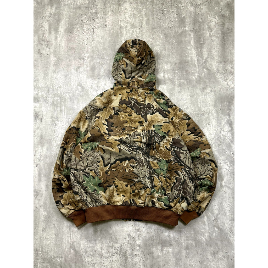 Vintage Walls Thermal Lined Advantage Tree Camo Full Zip Hooded Jacket Size 2XL