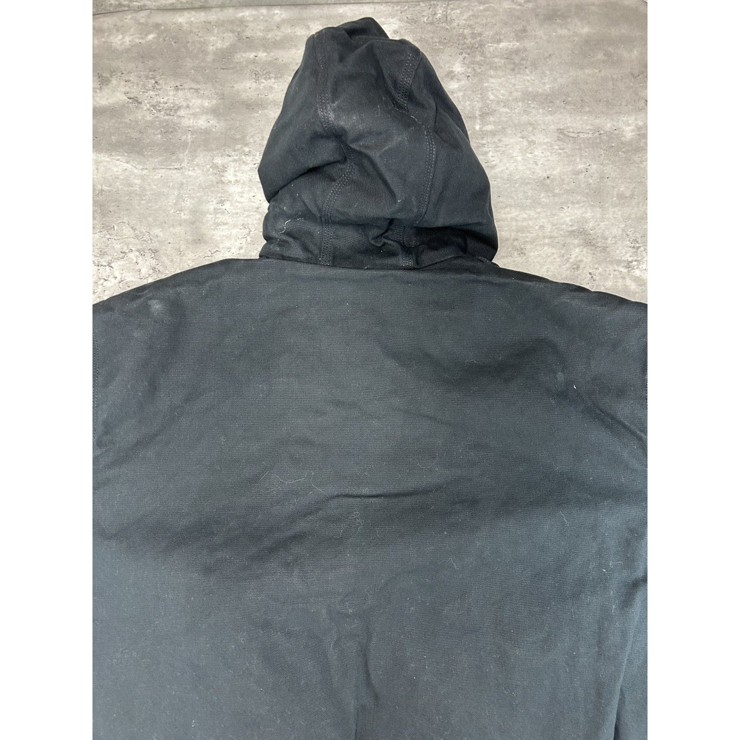 Vintage Carhartt Insulated Canvas Workwear Full Zip Active Hooded Jacket Sz 2XL