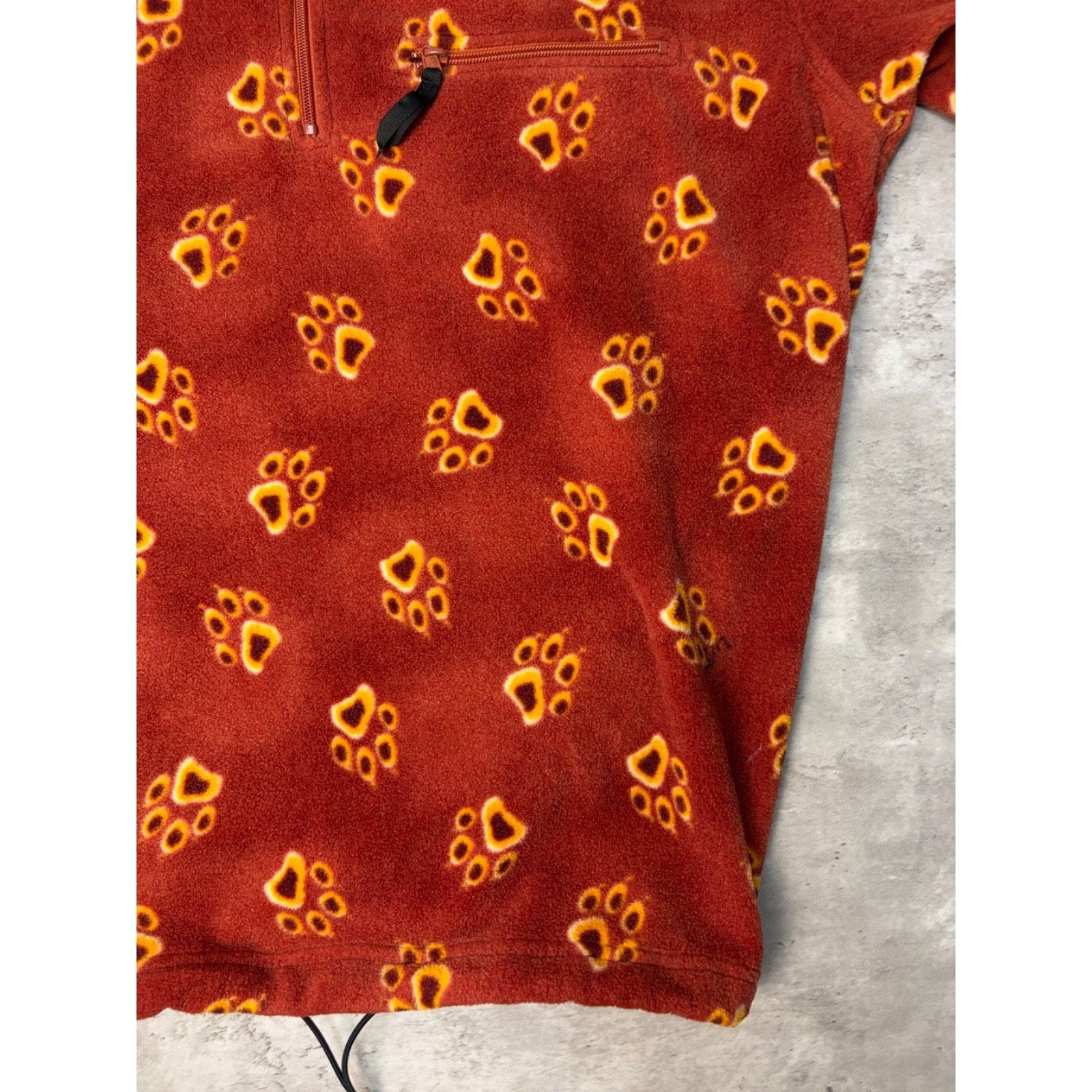 Vintage Jack Wolfskin Paw Print Fleece 1/4 Zip Sweatshirt Size 2XL
