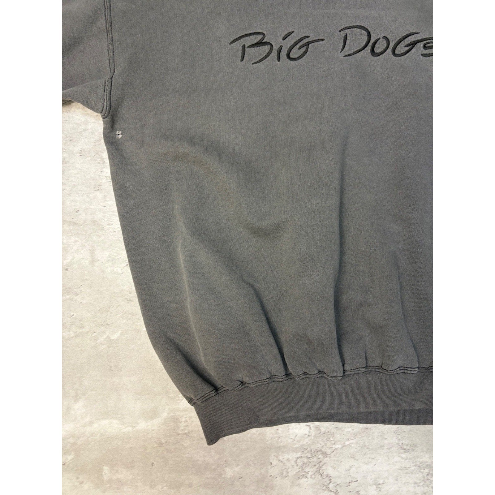 Vintage 90s Big Dogs Embroidered Spellout Logo Crewneck Sweatshirt Size Large