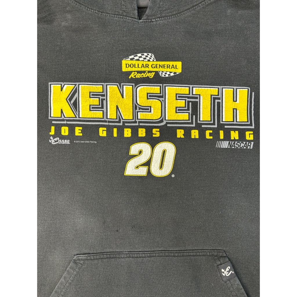 Vintage Matt Kenseth #20 Nascar Racing Spellout Hooded Sweatshirt Size XL