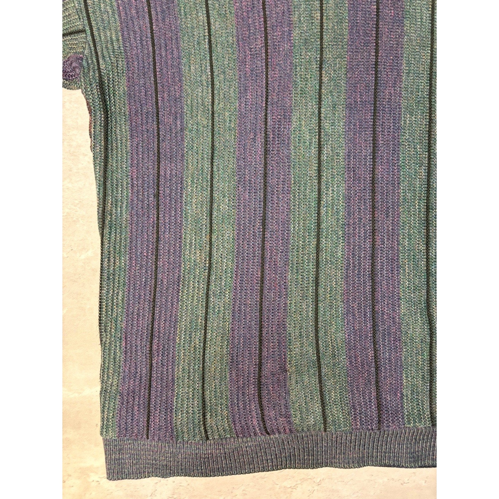 Vintage 90s Abstract Striped Pullover Knit Sweater Size Large