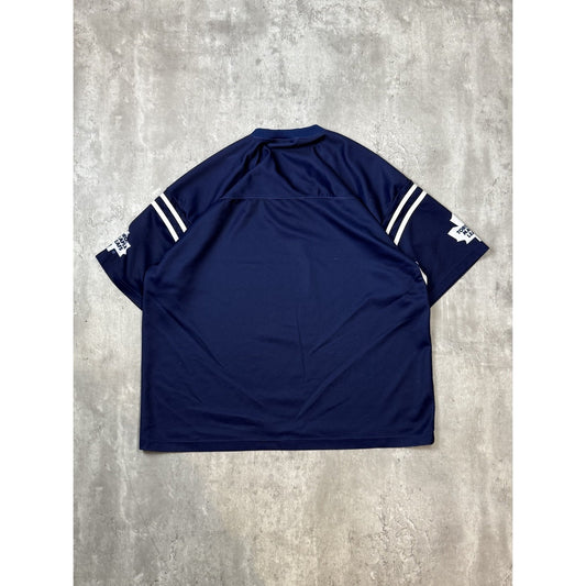 Vintage 90s Toronto Maple Leafs NHL All Over Print Graphic Hockey Jersey Size XL