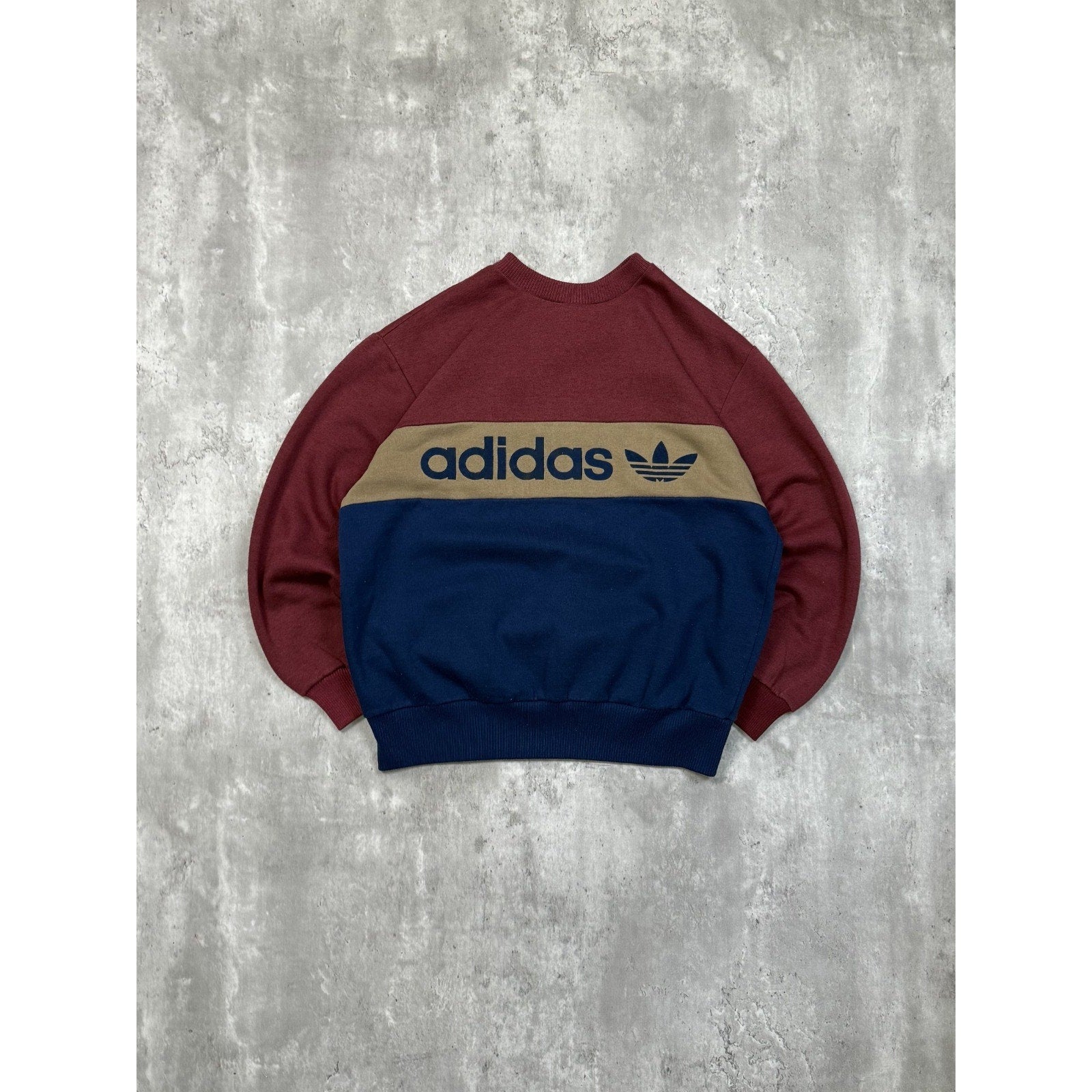 Vintage 80s Womens Adidas Graphic Trefoil Crewneck Sweatshirt Size Small