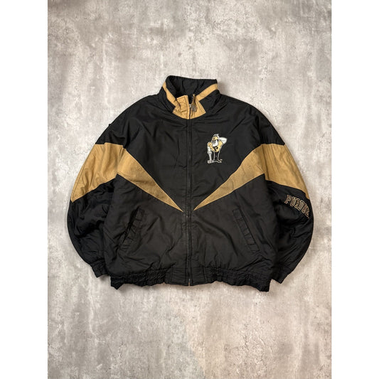 Vintage 90s Purdue Boilermakers NCAA Embroidered Insulated Jacket Size Large
