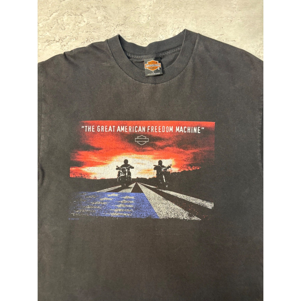 Vintage Harley Davidson Great American Freedom Machine T-Shirt Size Large