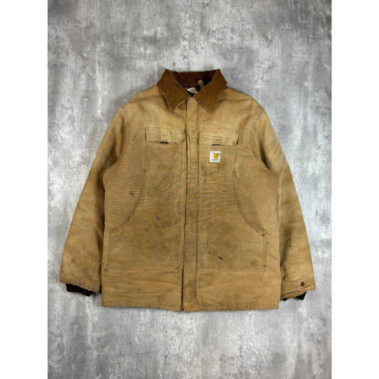 Vintage Carhartt Insulated Canvas Workwear Full Zip Arctic Jacket Size 48 Tall