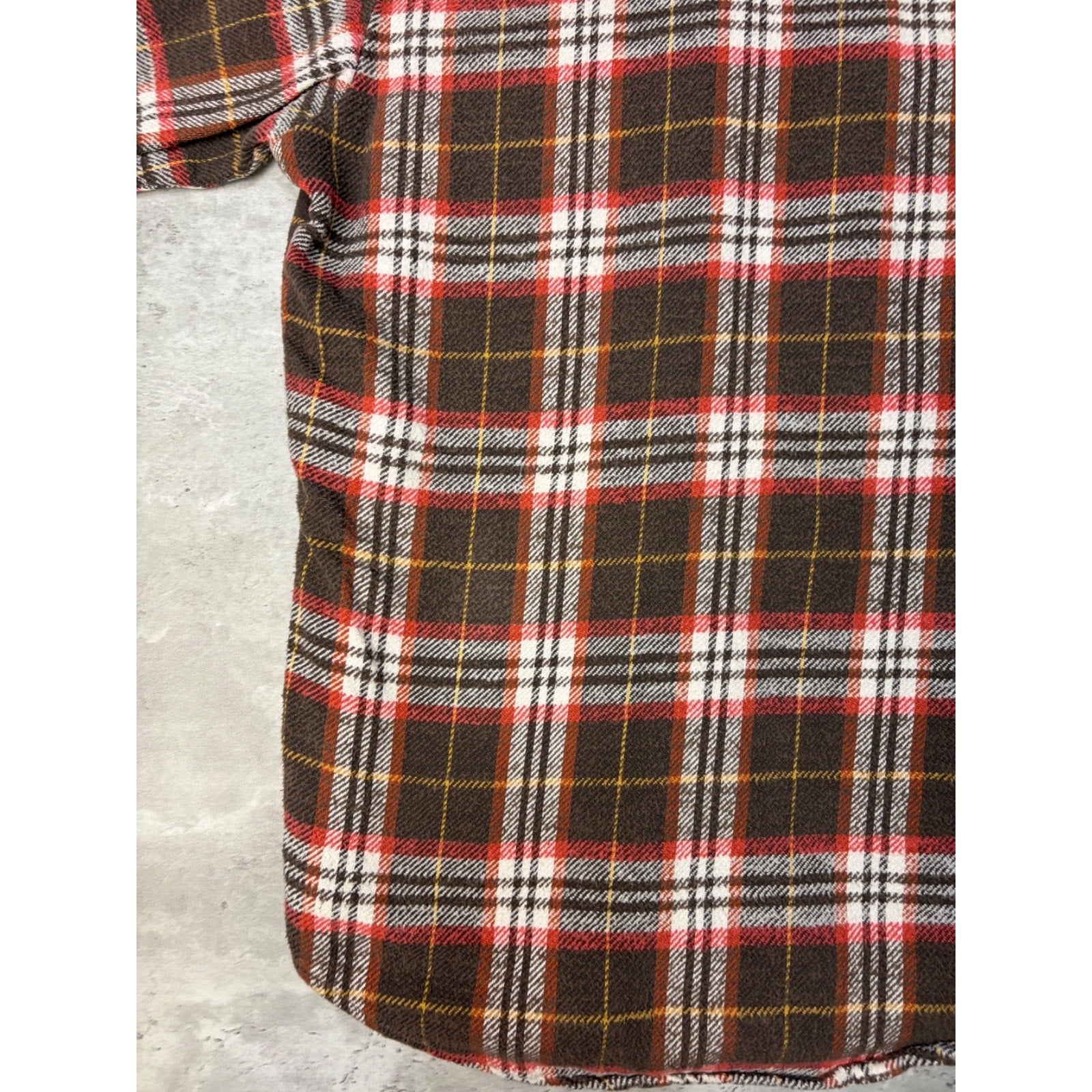 Vintage 1980s Big Mac JCPenney Brown Long Sleeve Button Up Shirt Size MT