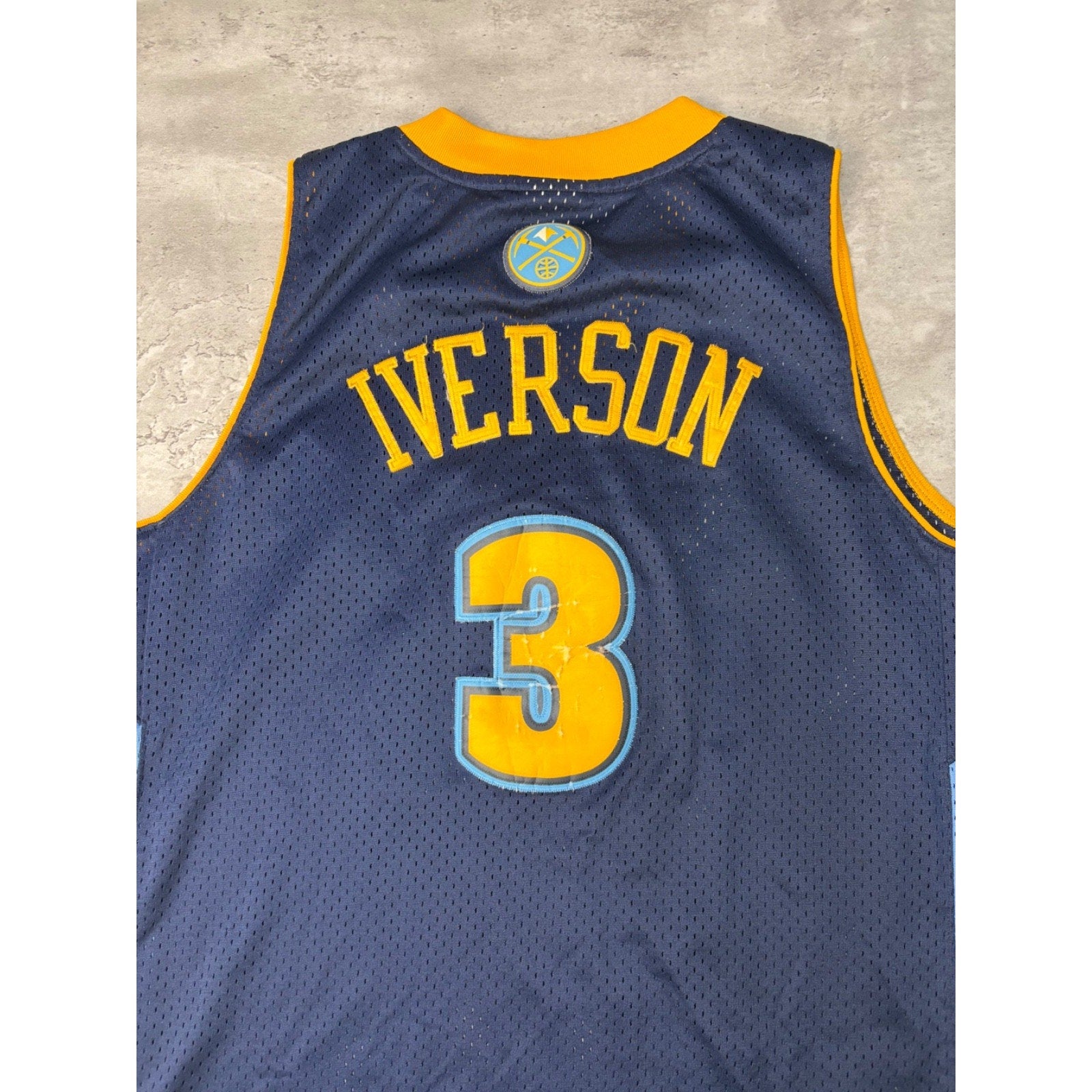 Vintage Allen Iverson #3 Denver Nuggets NBA Adidas Basketball Jersey Size 2XL