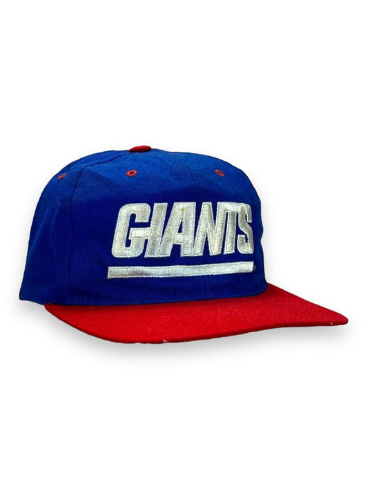 Vintage 90s New York Giants NFL Classic 100% Wool Spellout Snapback Hat OSFA