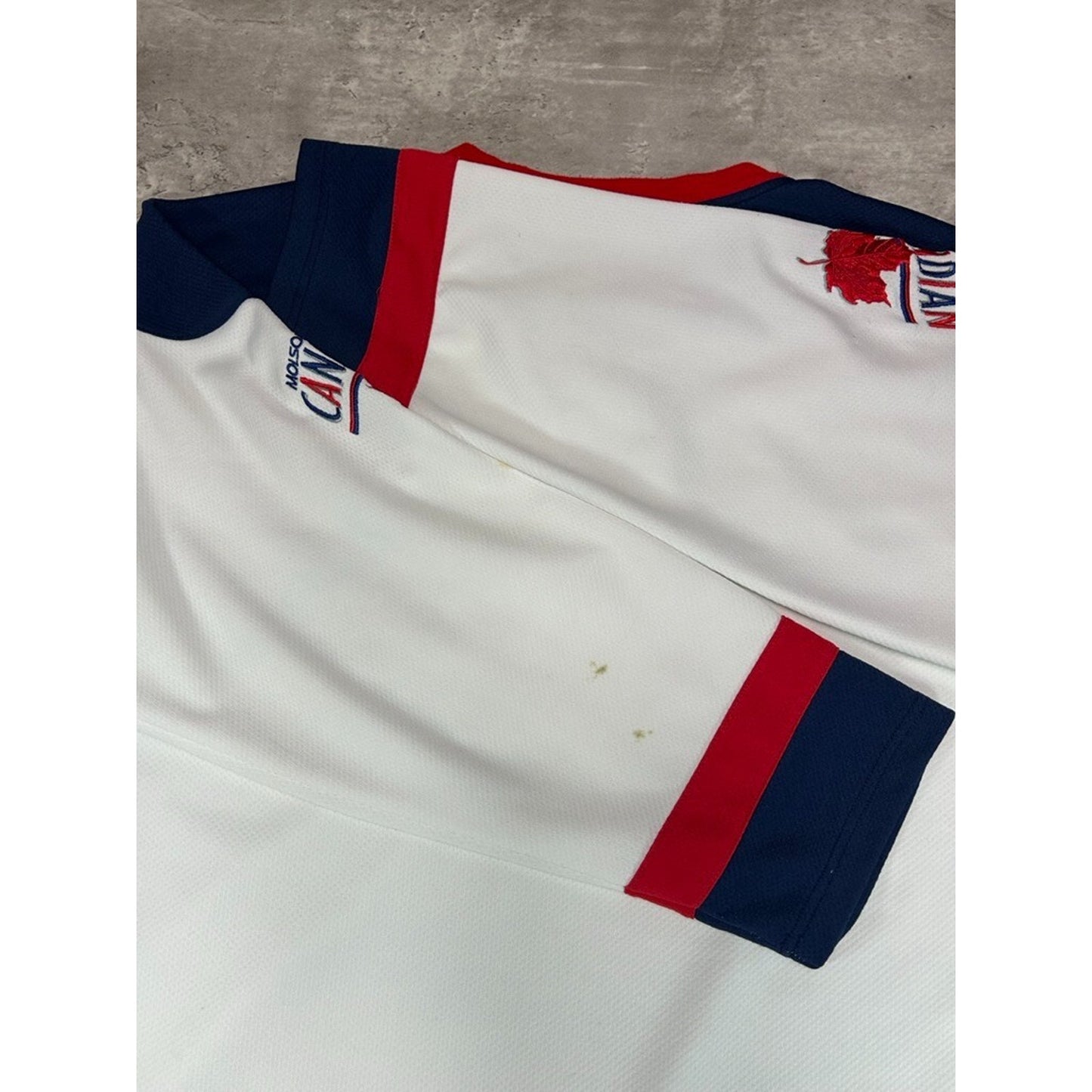 Vintage Molson I Am Canadian Beer Promo Hockey Jersey Size 2XL White